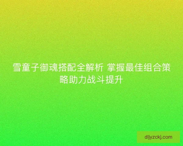 雪童子御魂搭配全解析 掌握最佳组合策略助力战斗提升