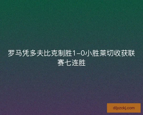 罗马凭多夫比克制胜1-0小胜莱切收获联赛七连胜